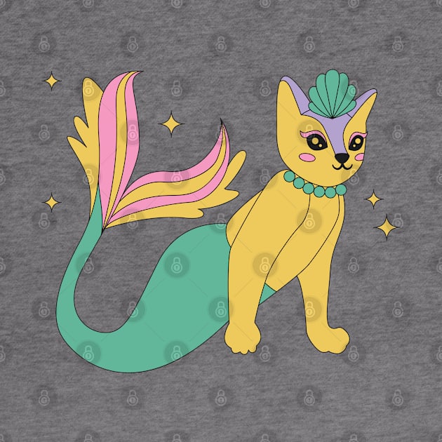 Cat Mermaid by Caring is Cool